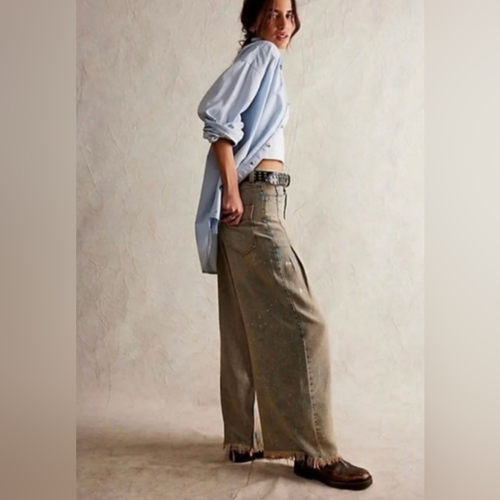 NWT WE THE FREE OLD WEST HIGH RISE SLOUCHY JEANS SZ 27
